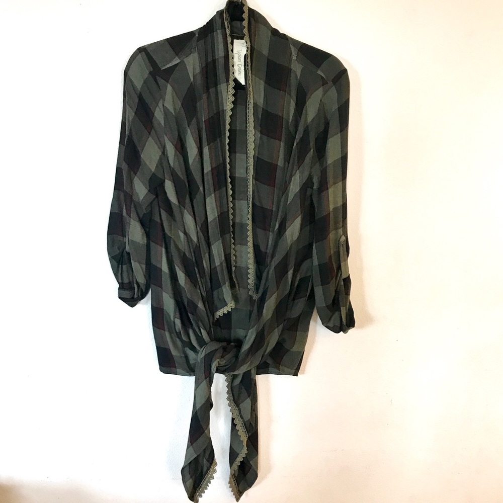 Plaid jacket top